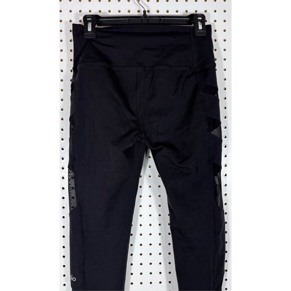 Alo Yoga mesh sheer side inserts leggings size L measures as  M - Picture 6 of 8